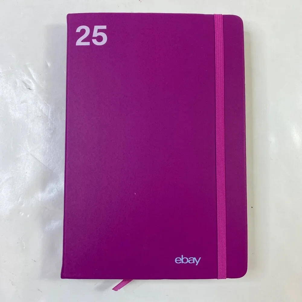 Ebay 25 Purple Hardcover Lined Journal Notebook With Elastic Band Closure & Ribb